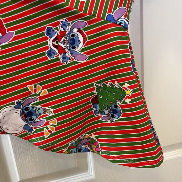 Wild Rich Kids WRK Disney Christmas Stitch Skirted Leotard Dress Girls Size 5/6 - Picture 7 of 16